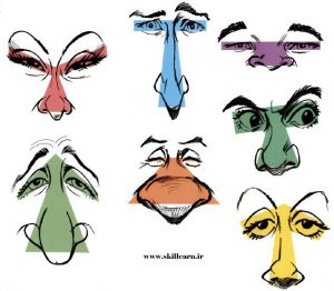 آموزش کشیدن کاریکاتور - بخش سوم – ساده سازی چهره در کاریکاتور