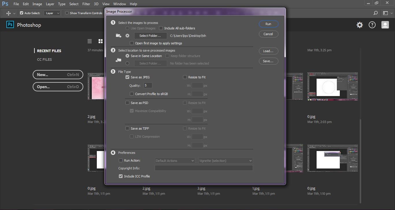 image processor در فتوشاپ